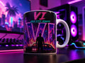 Vice City Nights Grant Theft Vibes Mug | Neon Retro Cityscape Ceramic Mug