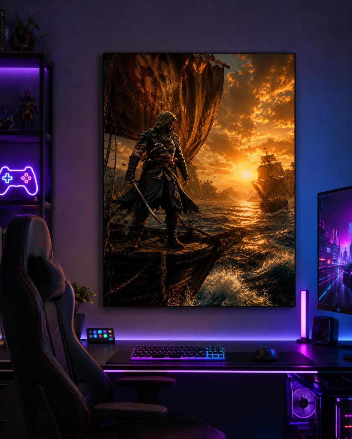 Pirate Adventure Poster | Gaming Inspired Wall Art | Black Flag