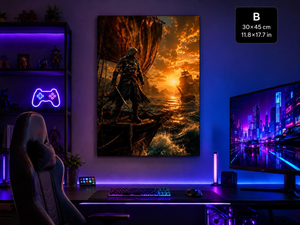 Pirate Adventure Poster | Gaming Inspired Wall Art | Black Flag