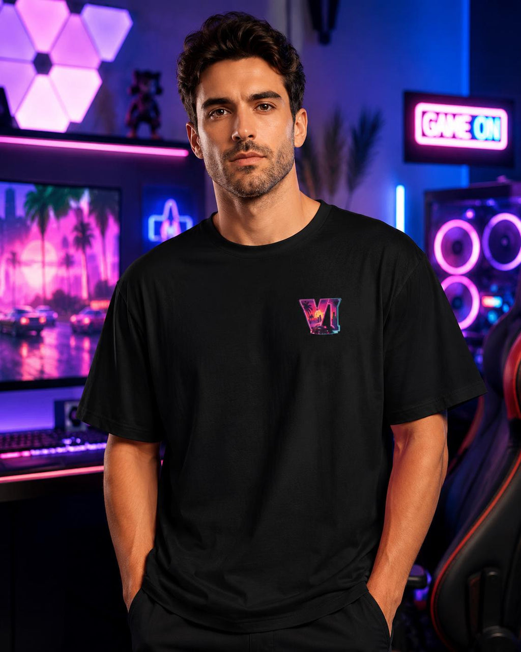Grand Theft 6 Unisex Oversized Short Sleeve T-shirt | VI Gaming Tee