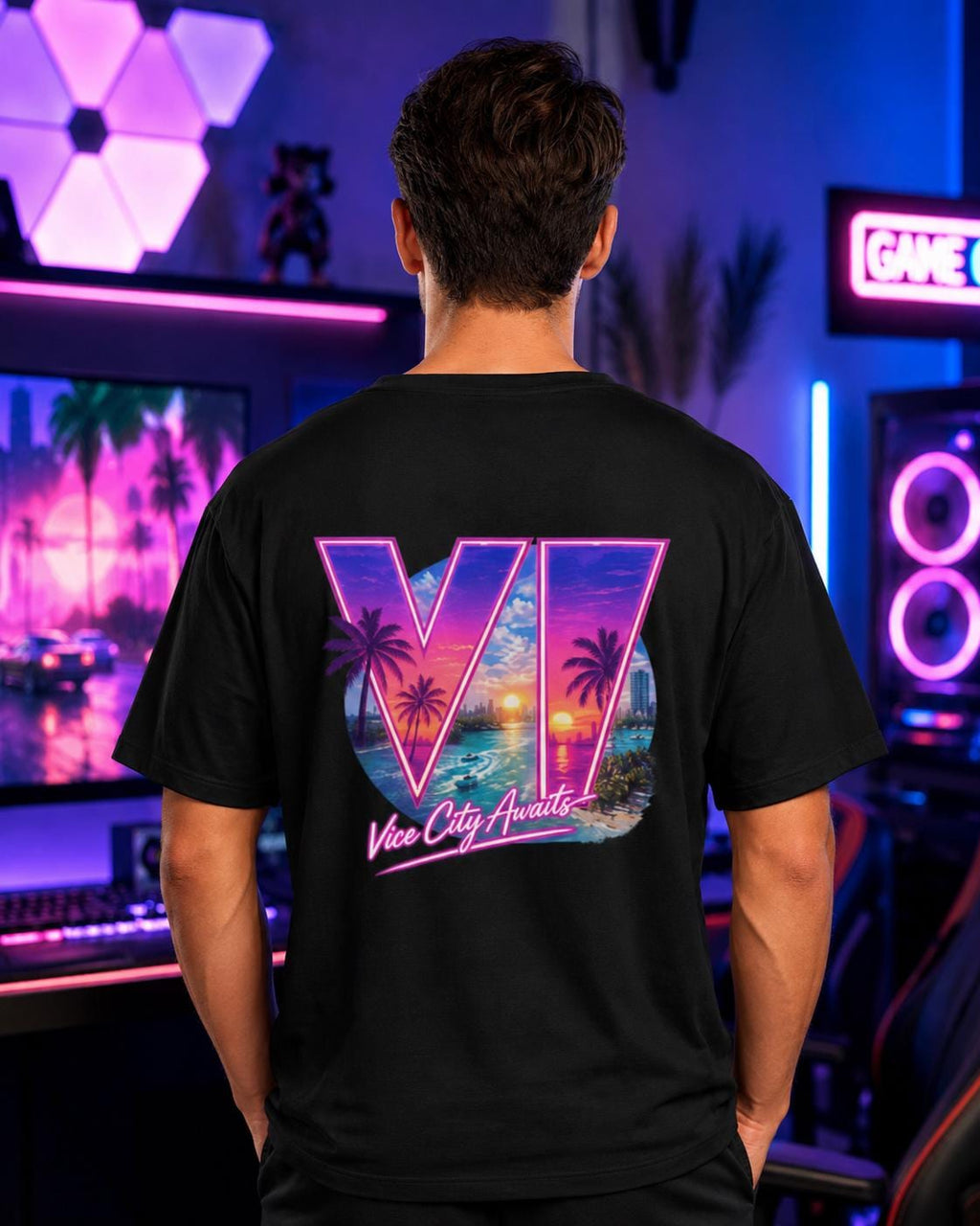 Grand Theft 6 Unisex Oversized Short Sleeve T-shirt | VI Gaming Tee