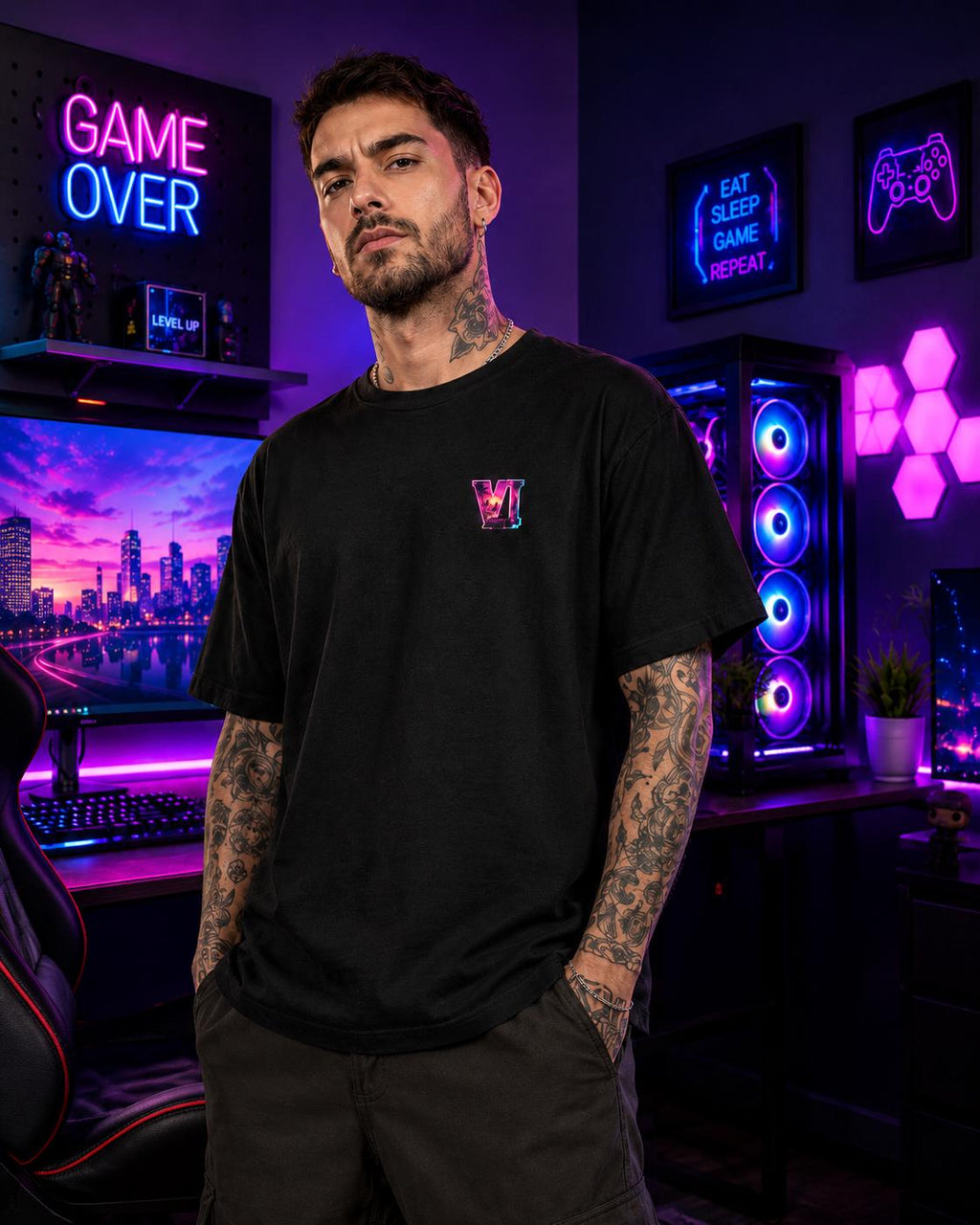 Grand Theft 6 Unisex Oversized Short Sleeve T-shirt | VI