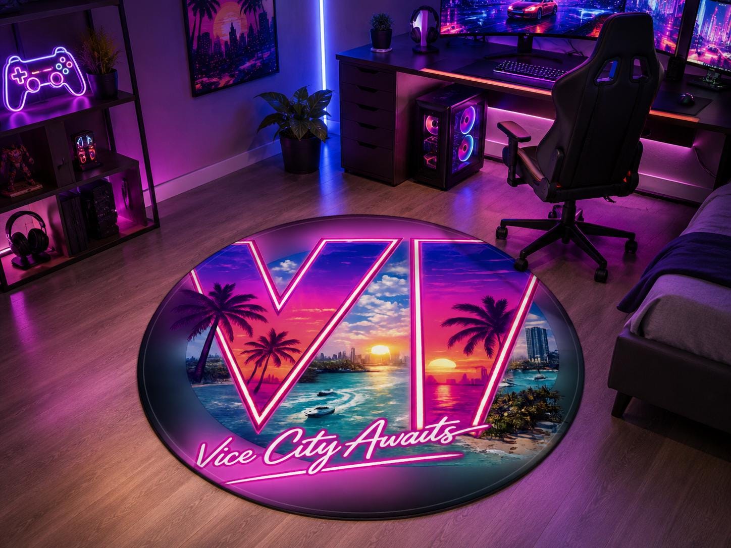 Foldable round mat | Grand Theft Gaming | VI