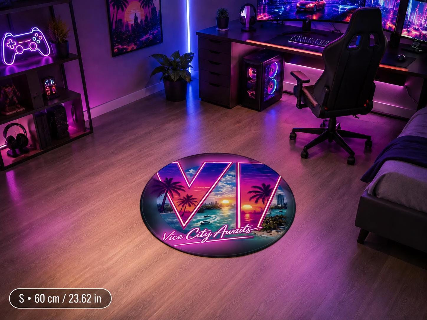 Foldable round mat | Grand Theft Gaming | VI