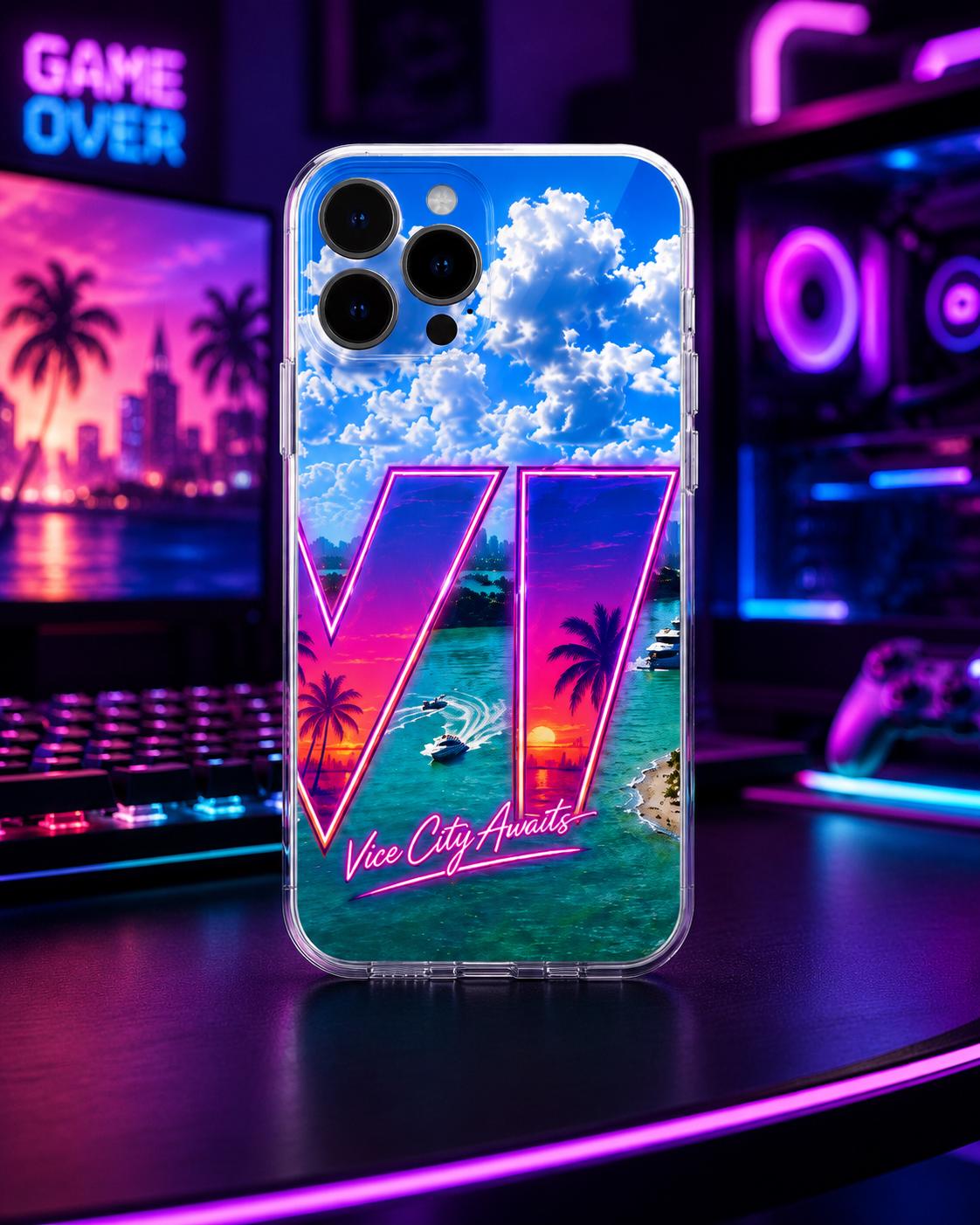 Grand Theft Gaming VI iPhone 16 Series Mobile Phone Case | TPU | Vice City Awaits !