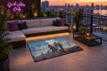Grand Theft Gaming Outdoor Rug: Polyester Chenille Patio Mat VI