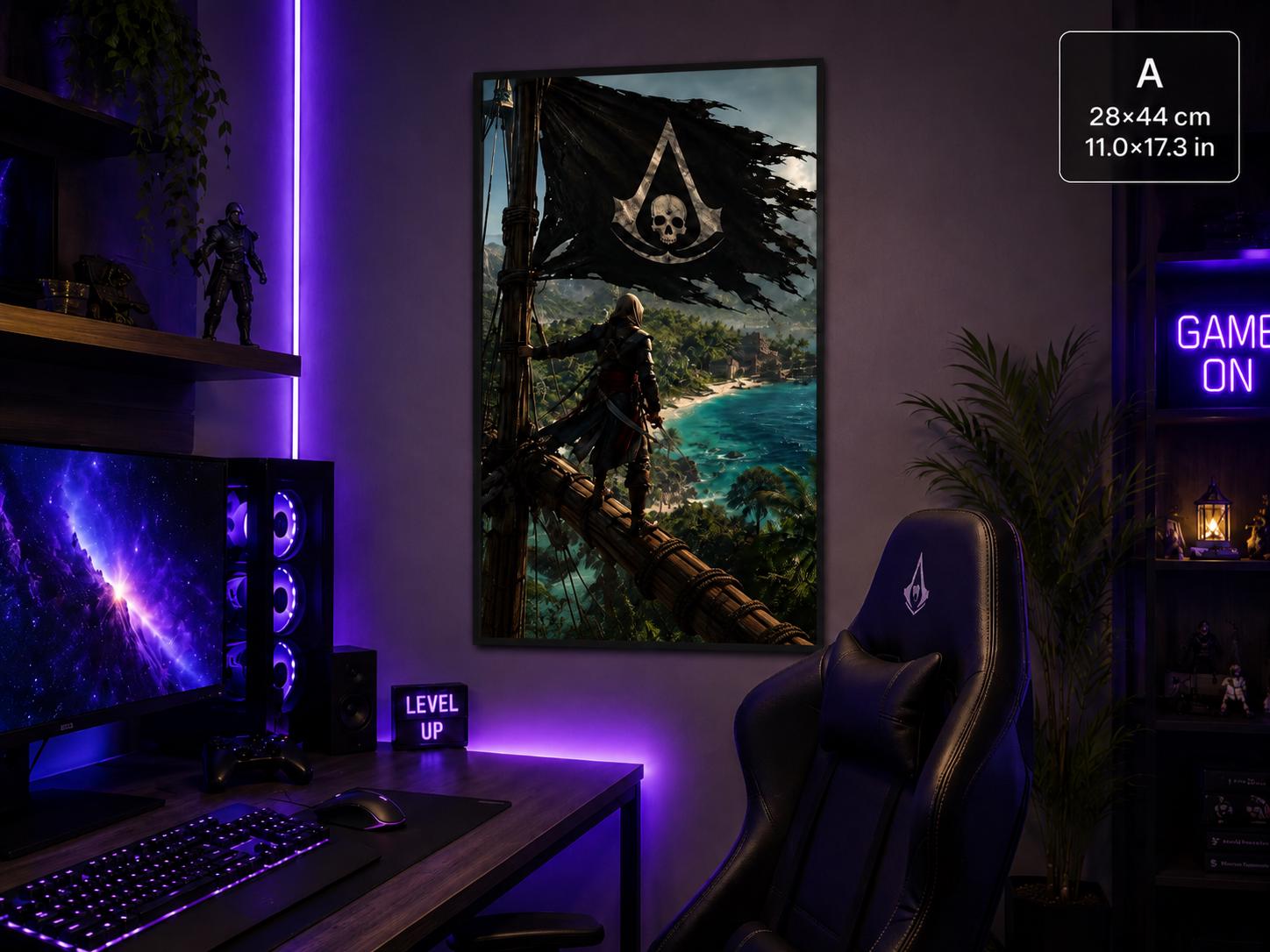 Paper poster | Black Flag | Pirate Gaming