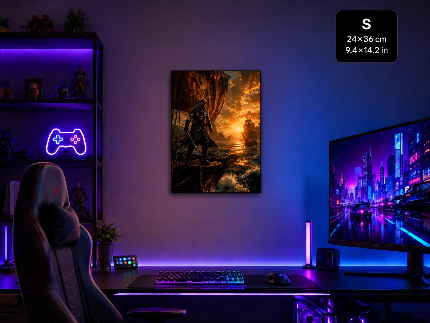 Pirate Adventure Poster | Gaming Inspired Wall Art | Black Flag