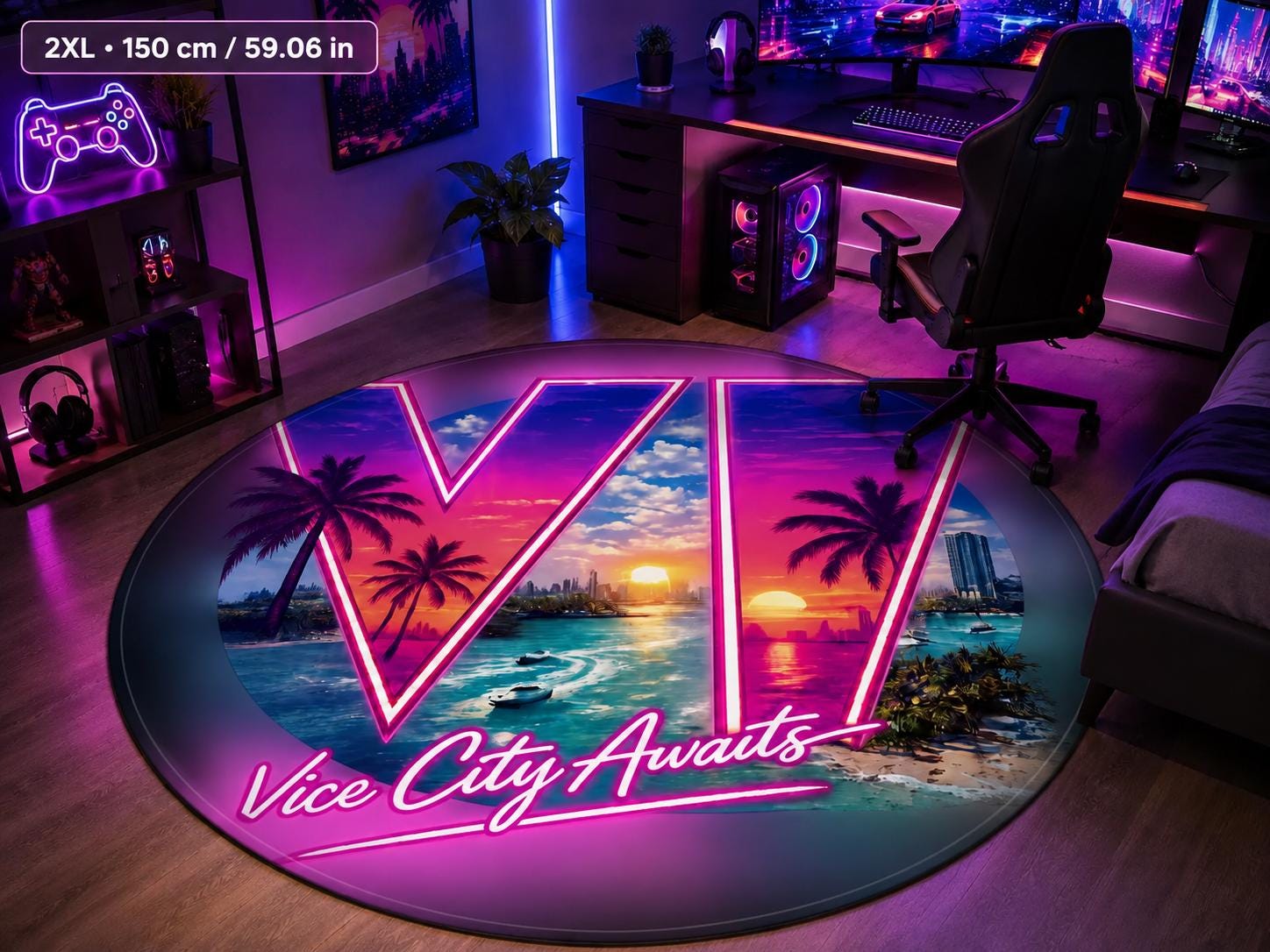 Foldable round mat | Grand Theft Gaming | VI