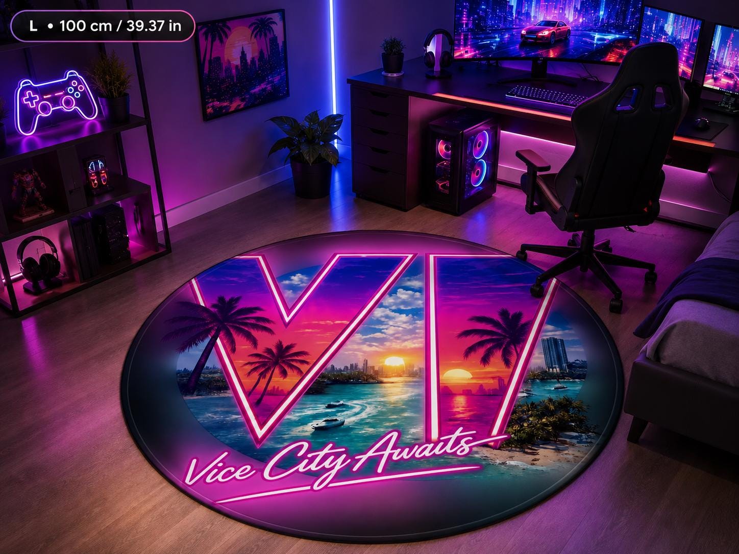 Foldable round mat | Grand Theft Gaming | VI