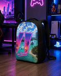 Grand Theft Gaming Backpack: Vice City Awaits Custom Polyester Bag