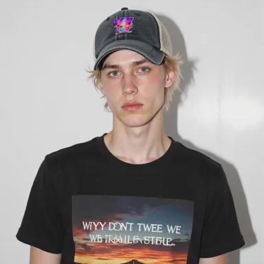 Grand Theft Gaming Vintage Washed Denim Mesh Cap | VI | Printed in USA